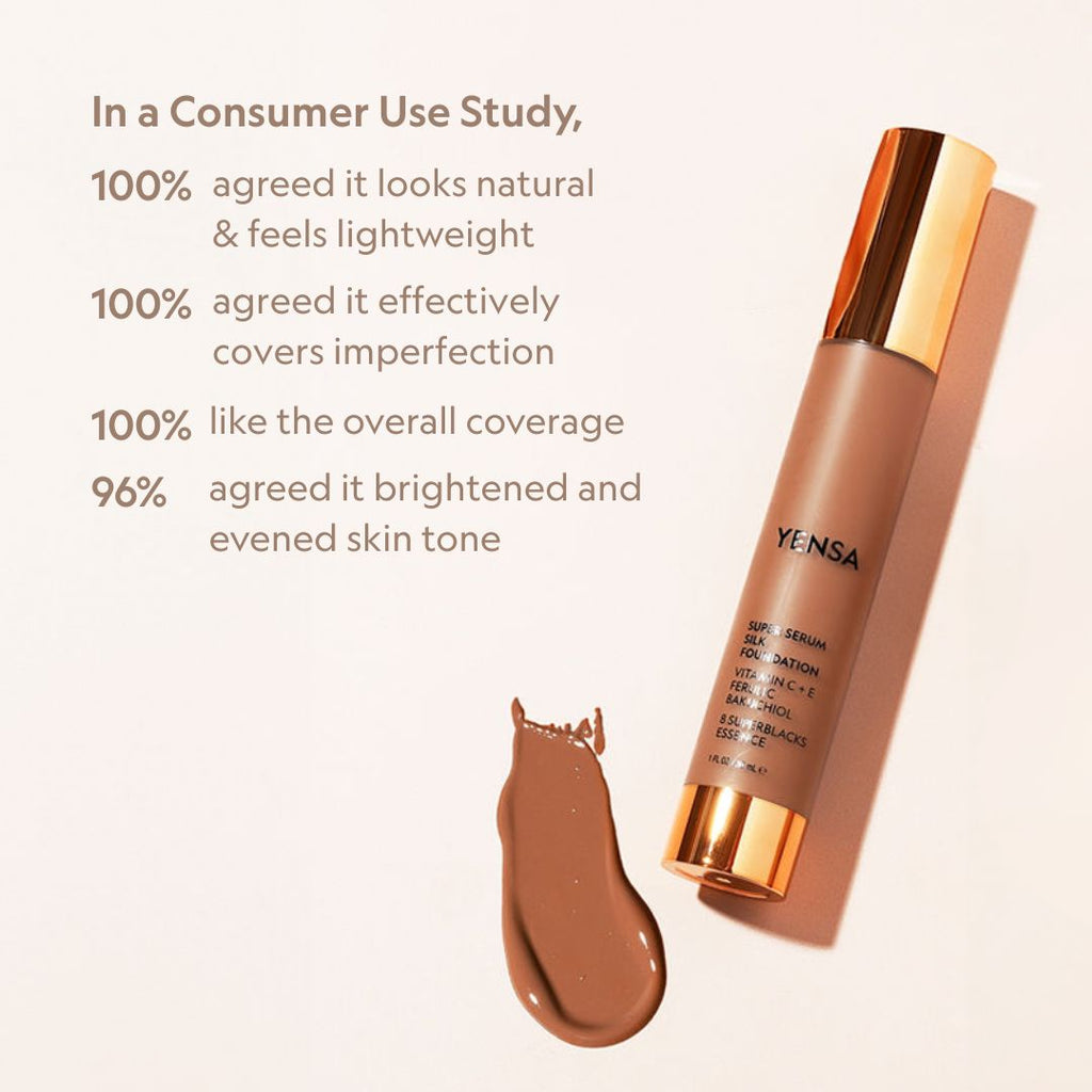 Super Serum Silk Feuchtigkeitsspendende Peptid-Foundation für strahlende Haut und natürlichen Glanz