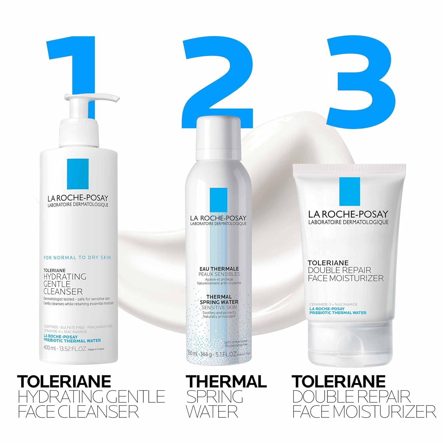LA ROCHE-POSAY Toleriane Face Moisturizer, Ceramide & Niacinamide, 3.38oz